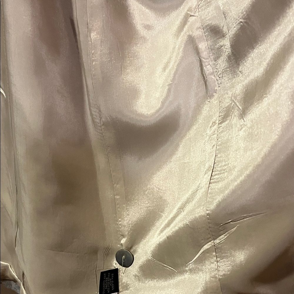 Linda Allard for Ellen Tracy Classic Chic Linen Open Blazer Size 12 - Picture 6 of 11